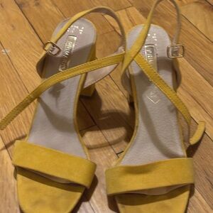 Yellow Strappy Sandals